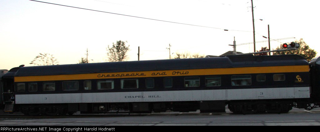 Private passenger car on AAPRCO special train 956